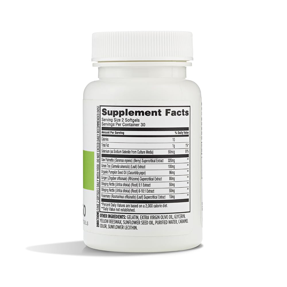 Back label of 365 by Whole Foods Market Saw Palmetto supplement