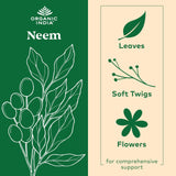 Back label of ORGANIC INDIA Neem Capsules