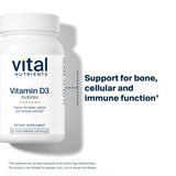 Back label of Vital Nutrients Vitamin D3 10000 IU supplement