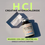 Back of AMANDEAN Creatine HCl 750mg capsule bottle