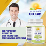 Back of AND GIVE US TODAY OUR DAILY Magnesium + Potassium Capsules packaging