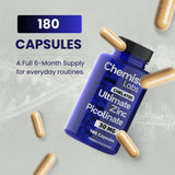 Back of Chemist Labs Zinc Picolinate Supplement 30mg bottle