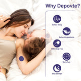Back of DEPOVTE Sleep Patch packaging showing application instructions