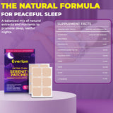 Back of Everlom Sleep Patches packaging with ingredient list