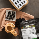 Back of Frontier Co-op Organic Dried Elderberries packaging
