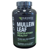 Back of HAVASU NUTRITION Mullein Leaf Capsules packaging