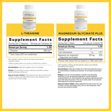 Back of Integrative Therapeutics Magnesium Glycinate Plus & L-Theanine Bundle packaging