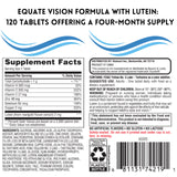 Back of ME GUSTA SHOP Lutein Vision Formula bottle