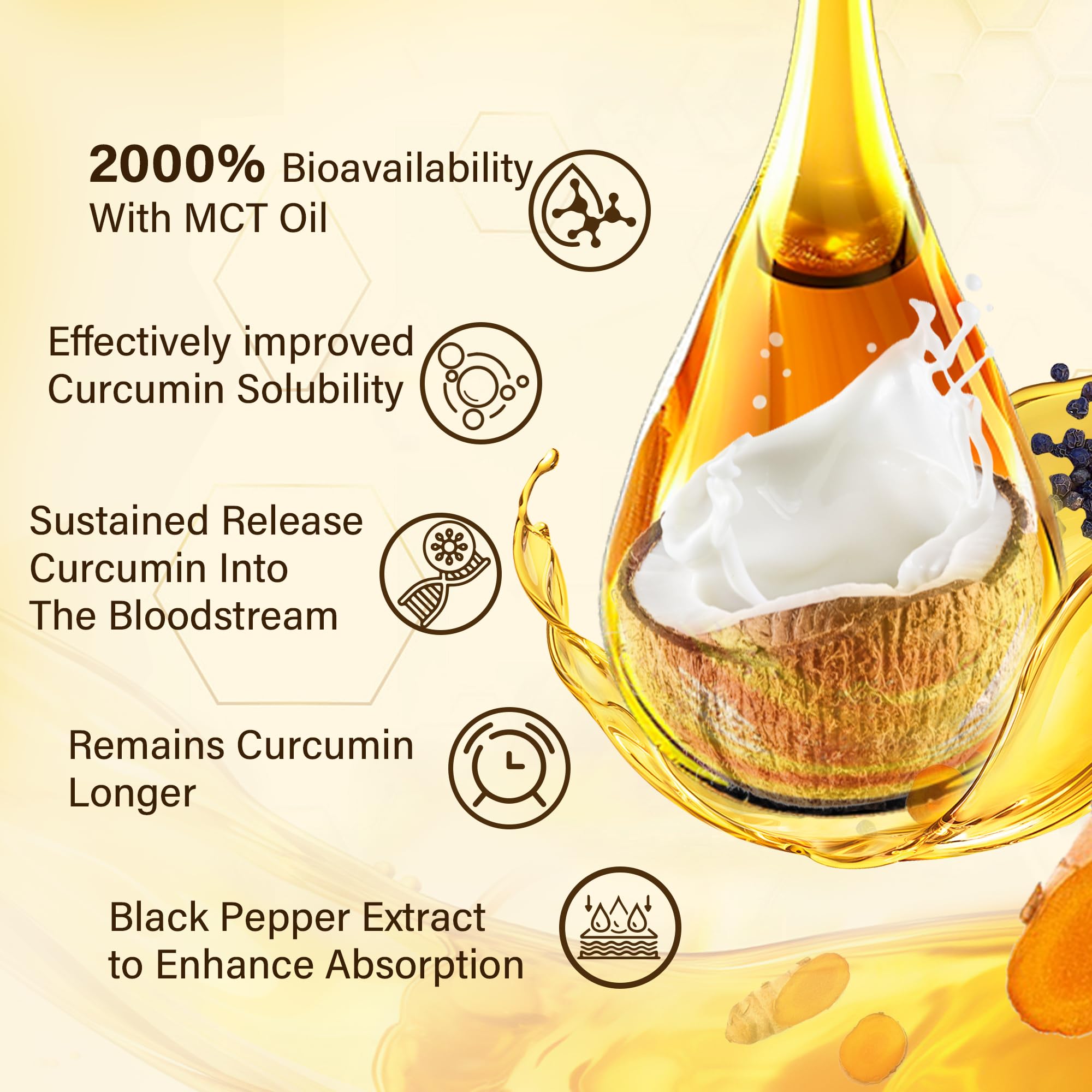 Back of NEVISS Turmeric Gummies packaging with ingredients