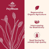 Back of ORGANIC INDIA Psyllium Husk 340g packaging