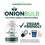 Back of POWERED X PLANTS Onion Bulb Extract packaging