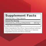 Back of PROTOCOL FOR LIFE BALANCE CoQ10 200 mg supplement bottle