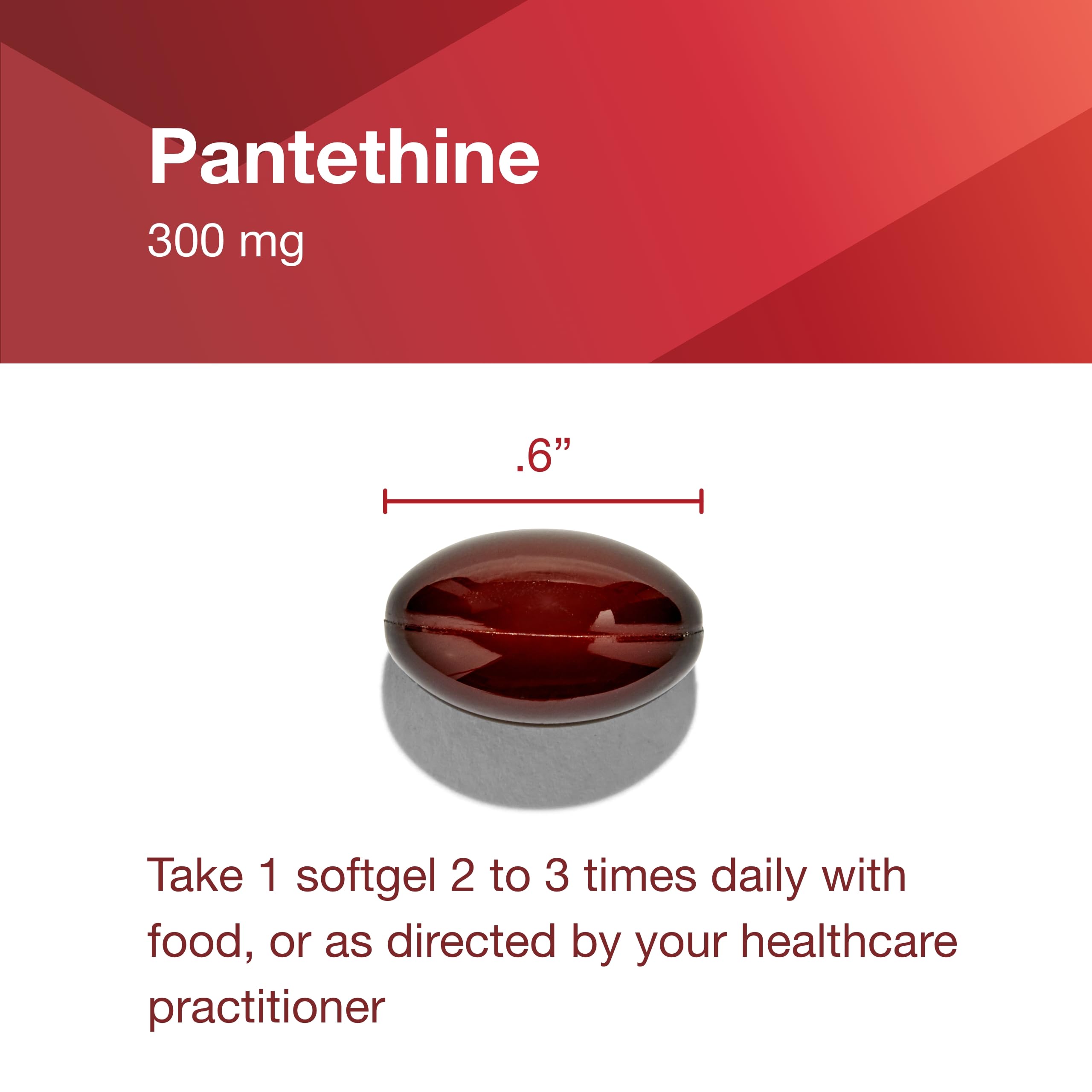 Back of PROTOCOL FOR LIFE BALANCE Pantethine Softgels packaging