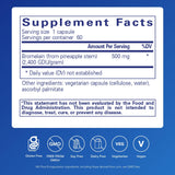 Back of Pure Encapsulations Bromelain 500mg vegan capsules packaging