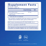 Back of Pure Encapsulations DAO Enzyme bottle