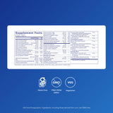 Back of Pure Encapsulations Women's Nutrients 40+ multivitamin packaging