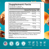 Back of PUREHEALTH RESEARCH Parabroom Herbal Supplement packaging