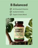 Back of Sapling Vitamin B Complex bottle with ingredient list