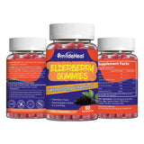 Back of SmildeHeal Elderberry Gummies bottle showing ingredients