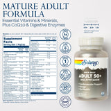 Back of SOLARAY Multivitamin for Adults 50+ bottle