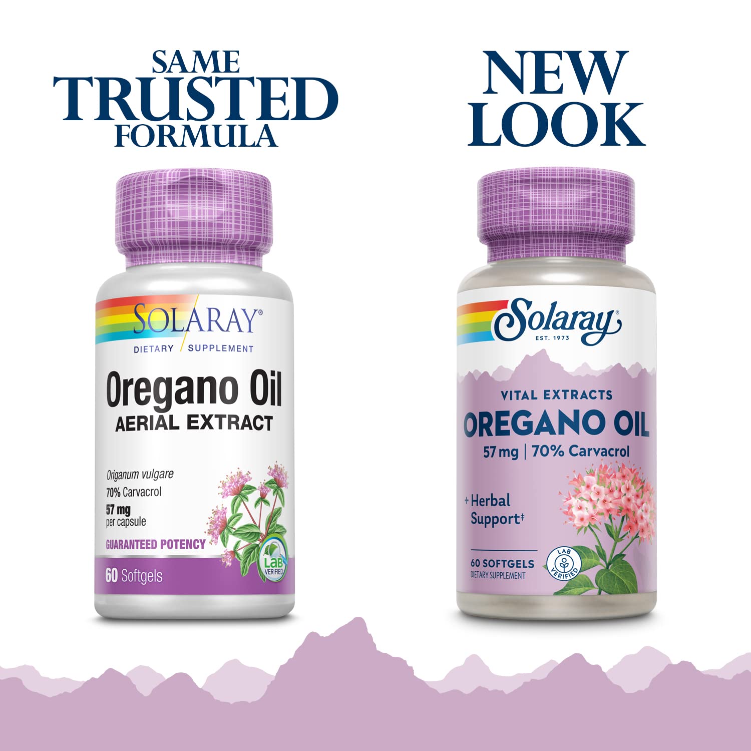 Back of SOLARAY Oregano Oil Softgels packaging