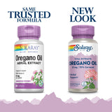 Back of SOLARAY Oregano Oil Softgels packaging