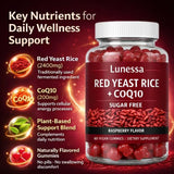 Back of SUBMETIC Red Yeast Rice Gummies packaging with nutritional information