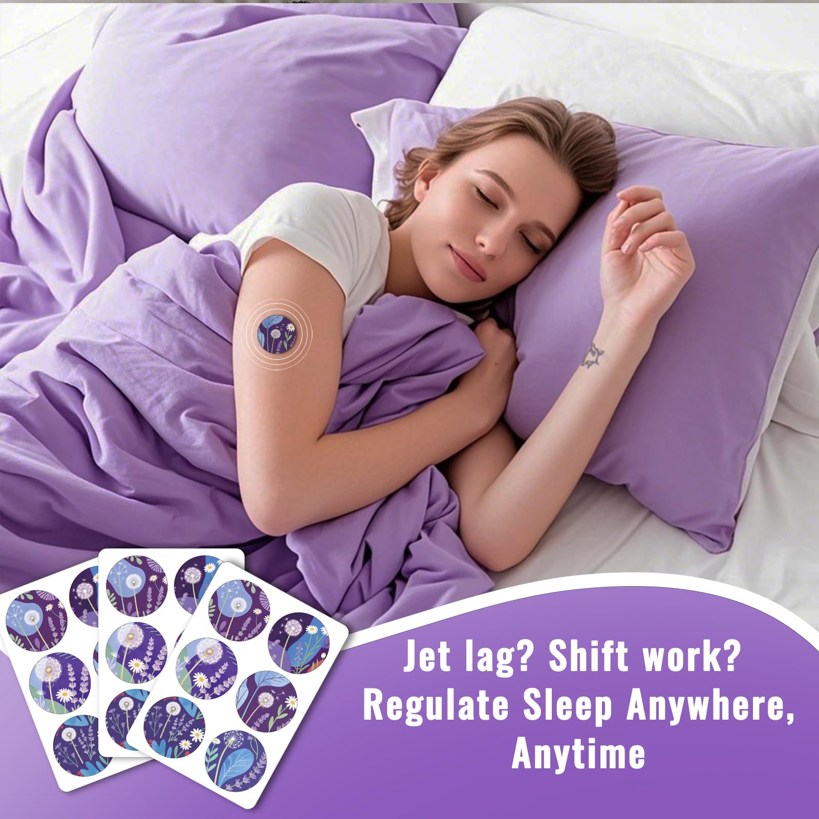 Back of WLTHO Deep Sleep Patches packaging with ingredient list