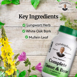 Back packaging of Christopher's Original Formulas Complete Tissue & Bone Formula