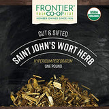 Back packaging of Frontier Co-op Organic St. John's Wort Herb