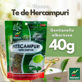 Back packaging of HANAN PERUVIAN SECRETS Hercampuri Herbal Tea