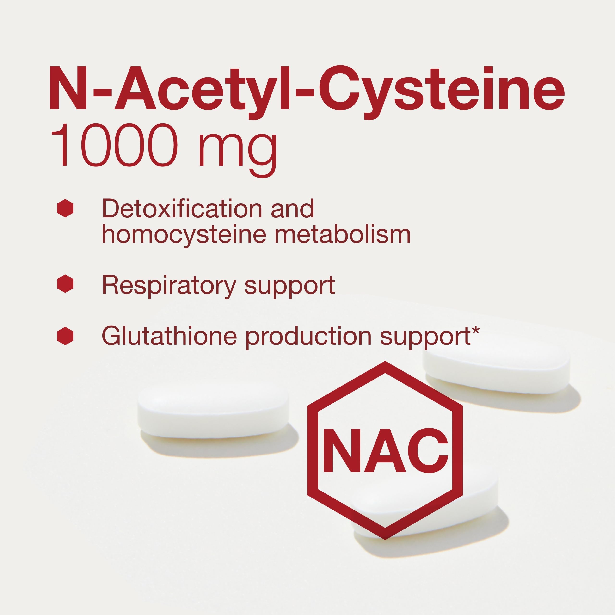 Back packaging of PROTOCOL FOR LIFE BALANCE N-Acetyl-Cysteine 1000mg