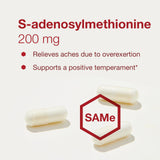 Back packaging of PROTOCOL FOR LIFE BALANCE SAMe 200mg