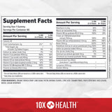 Back view of 10X Health System Kids’ Multivitamin Gummies packaging