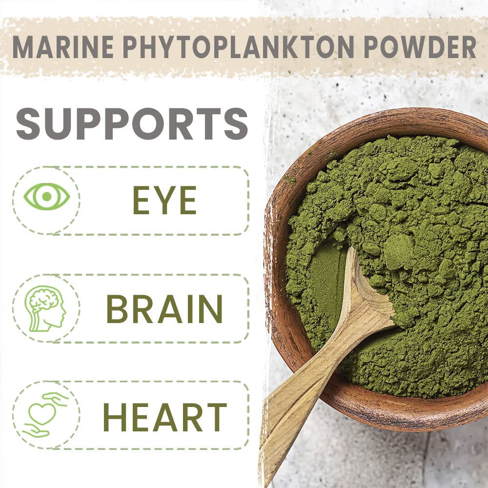 Back view of AKI ORGANIC Marine Phytoplankton Omega 3 Supplement packaging