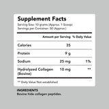 Back view of AMANDEAN Grass-Fed Beef Collagen Powder packaging