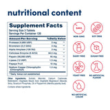 Back view of American Health Super Papaya Enzyme Plus chewables packaging