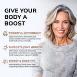 Back view of aSquared Nutrition Ceylon Cinnamon supplement facts