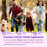 Back view of BVIVLOO Calcium Citrate Gummies packaging