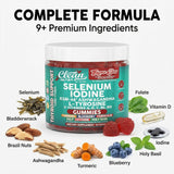 Back view of Clean Nutraceuticals Thyroid Support Gummy Vitamins bottle with ingredient list