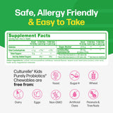 Back view of Culturelle Kids Chewable Probiotic 30 Count packaging