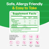Back view of Culturelle Kids Daily Probiotic Packets showing ingredients