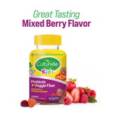 Back view of Culturelle Kids Veggie Fiber Gummies packaging