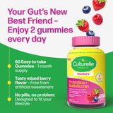 Back view of Culturelle Women's Probiotic Gummies packaging