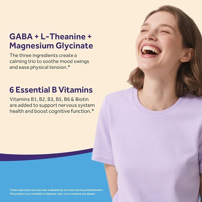 Back view of Doctor's Recipes GABA Magnesium Glycinate L-Theanine bottle