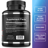Back view of DR. EMIL NUTRITION L-Arginine 3150mg capsules bottle