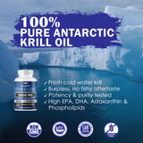 Back view of Dr. JOEL'S Krill Oil Supplement bottle showing ingredients