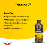 Back view of Durvet Triodine-7 16 Ounce bottle