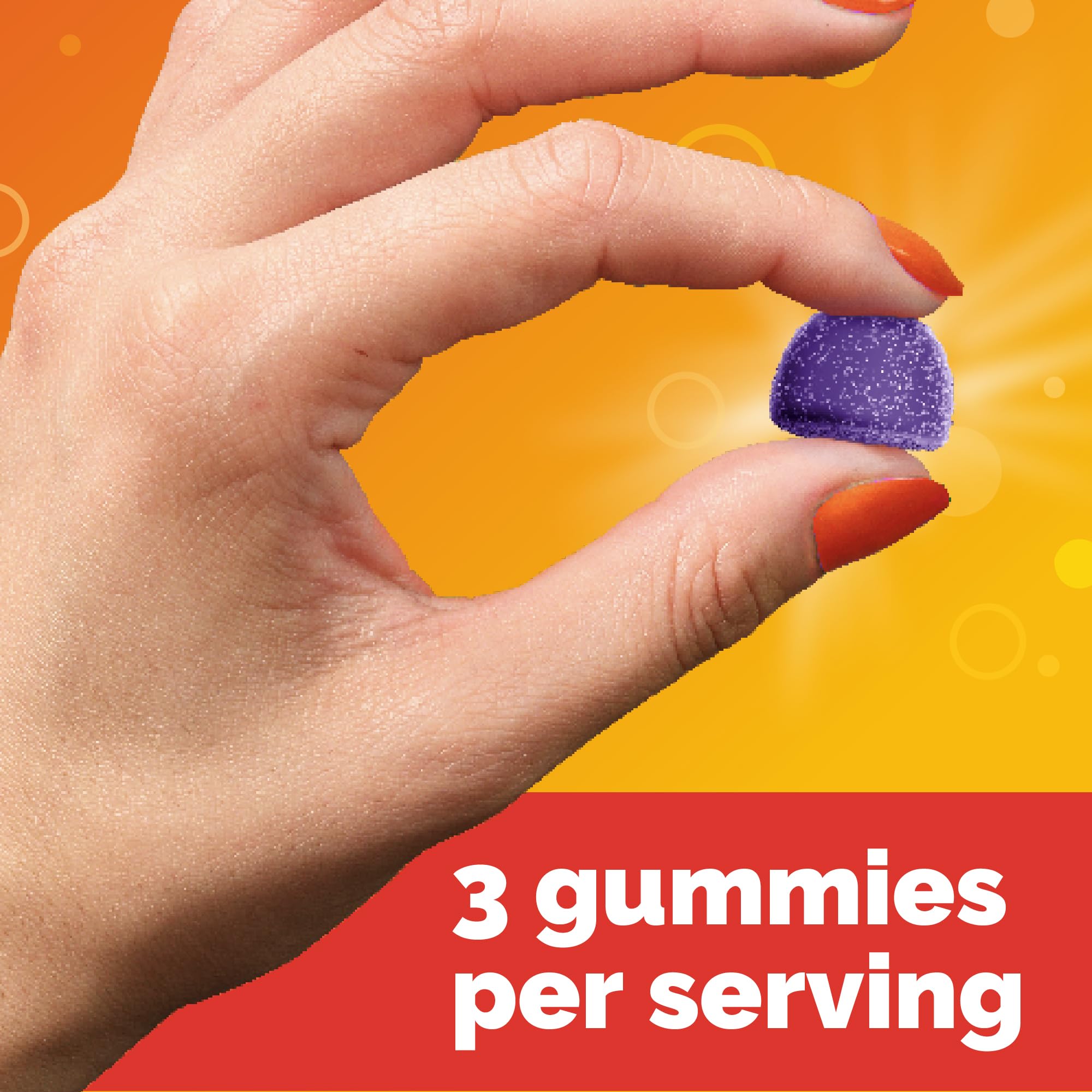Back view of Emergen-C Elderberry Gummies packaging