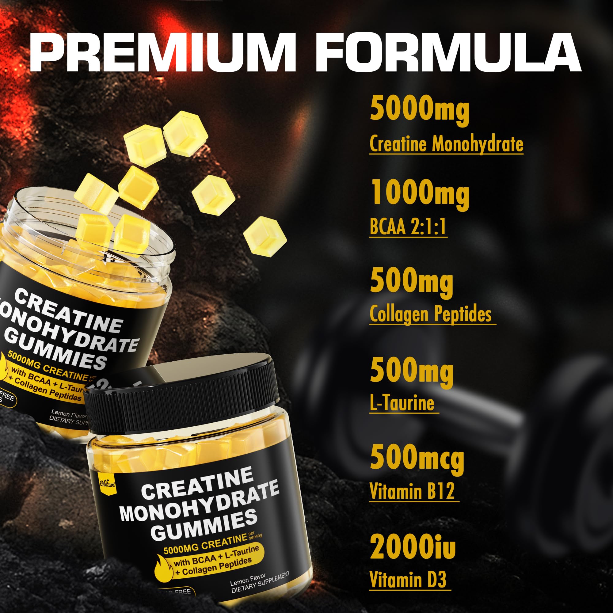 Back view of EnvyCure Collagen Gummies packaging